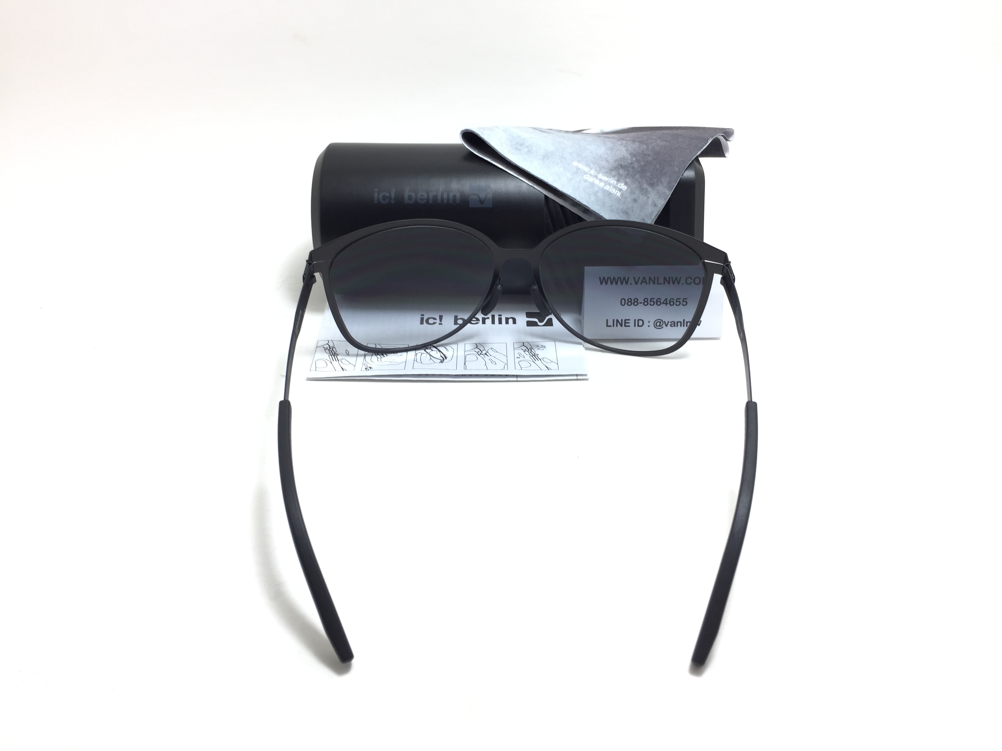 แว่นกันแดด ic berlin model craauante black 61-18 <ดำ>