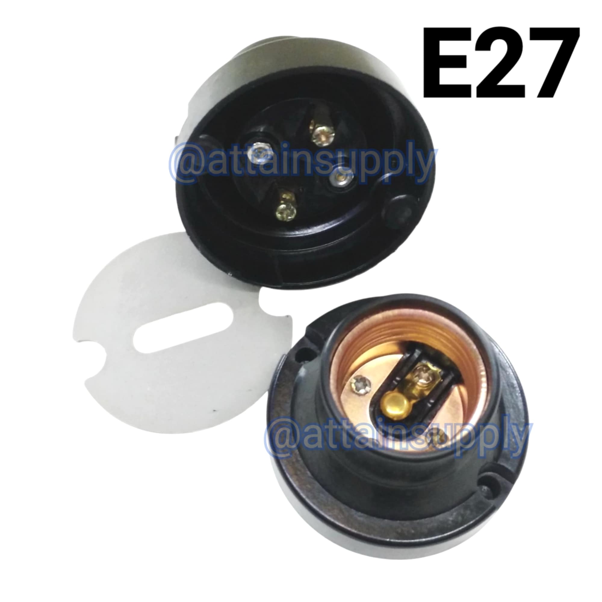 ขั้วหลอดไฟ E27/แป้นกลม