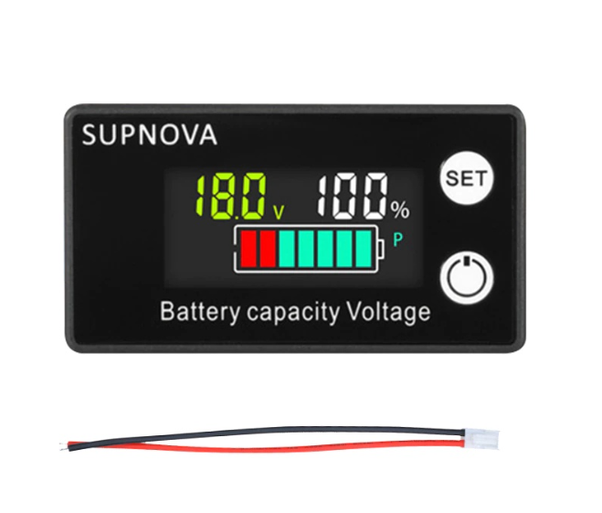 SUPNOVA วัดโวลต์ วัดแบตเตอร์รี่ โวลต์มิเตอร์จอสี