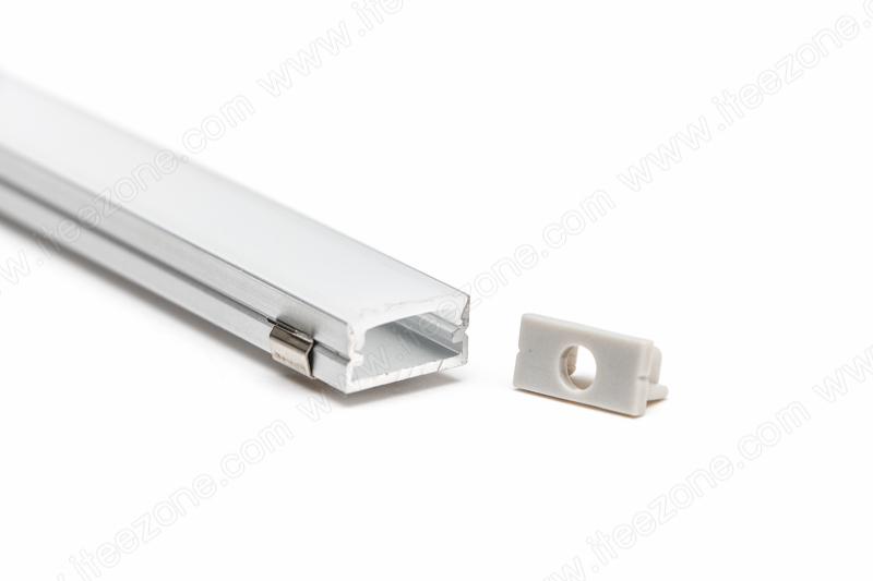 ราคาต่อ 1 เส้น ยาว 1 เมตร ราง U Flat 12mm + ฝาอะคริลิค รางไฟ Aluminium Profile รางอลูมิเนียม ใช้กับไฟเส้น LED รางไฟเส้น rail led track โพรไฟล์