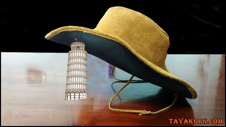 หมวกคาวบอยหนังกวางแท้ประกบหนังวัวกลับ