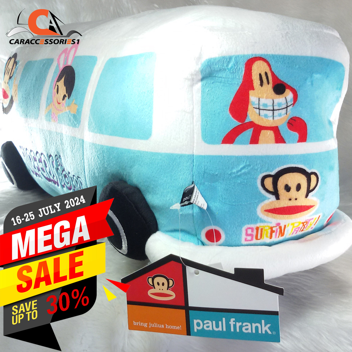 หมอนข้างรถตู้พอลล์แฟรงค์ Paul Frank ลิขสิทธิ์แท้ลดราคาพิเศษ ชิ้นสุดท้าย! (หมดแล้วหมดเลย)
