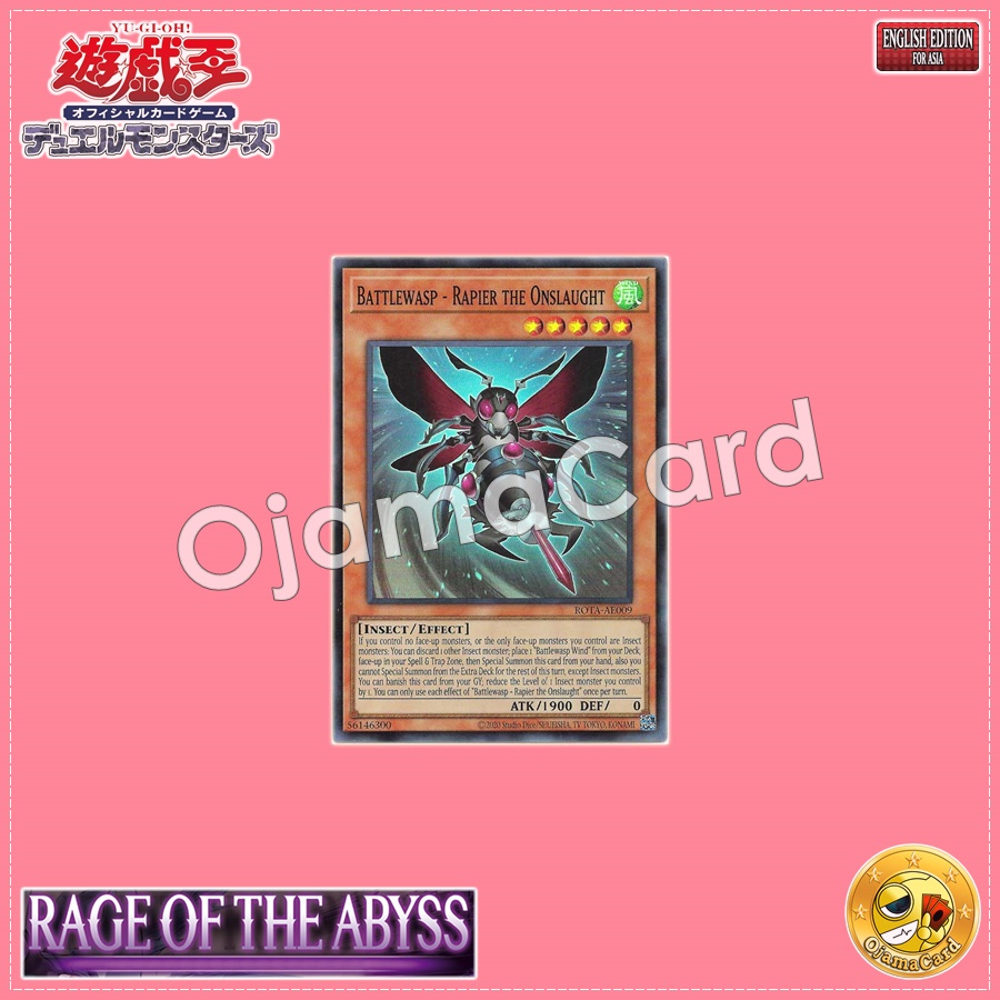ROTA-AE009 : Battlewasp - Rapier the Onslaught / Bee Force - Rapier the Furious Attack (Super Rare)