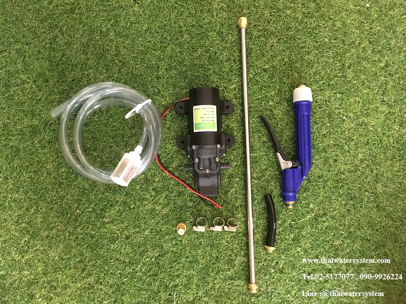 ชุด 16 ปั๊มพ่น 8 บาร์ + อุปกรณ์ทางเข้า-ออกปั๊ม + ก้านพ่น มือบีบ + หัวพ่นยา 1 รู