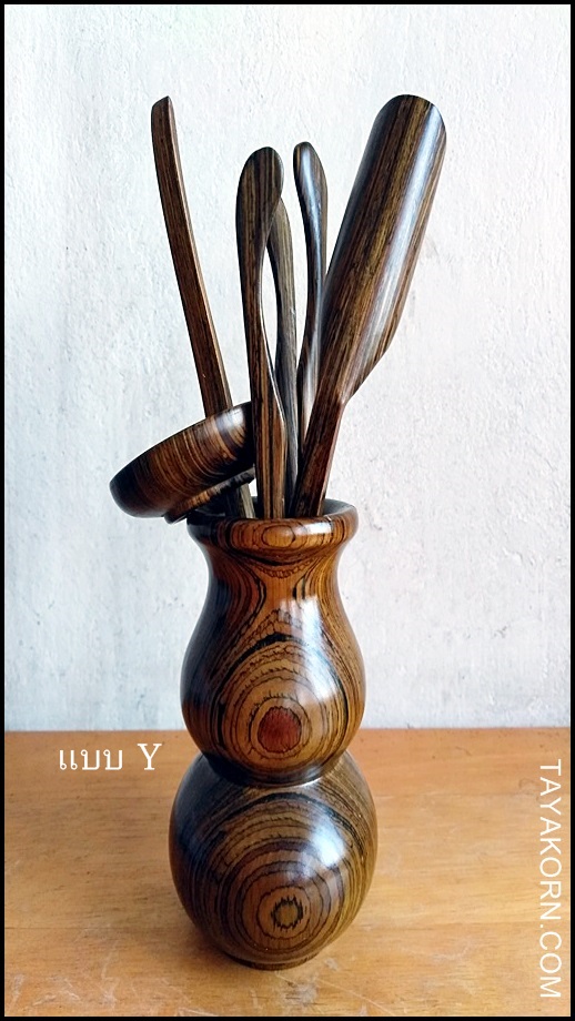 อุปกรณ์ชงชาจีนไม้แท้ (สีเขียว) อุปกรณ์ 5 ชิ้น Green Chinese TeaTools TKTT-882