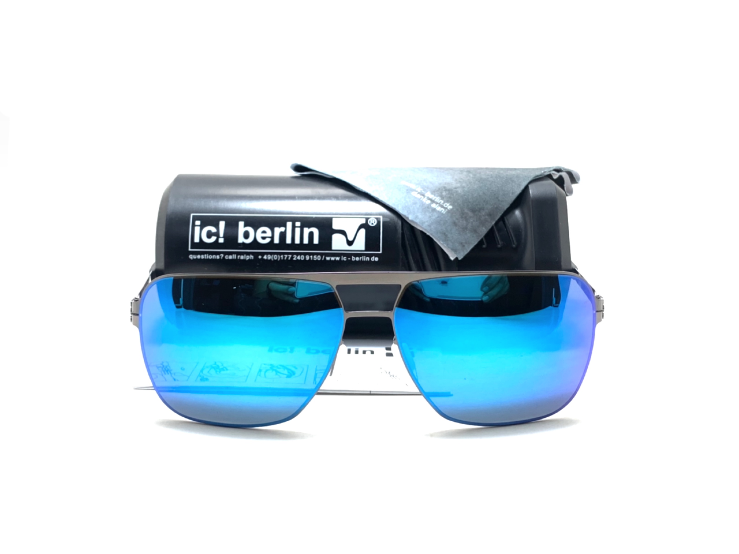 แว่นกันแดด ic berlin Marcel E.gun 60-15 <ปรอทน้ำเงิน>