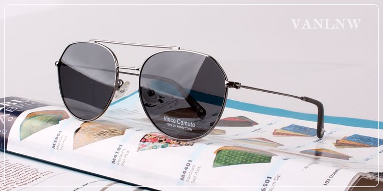 แว่นกันแดด Vince Camuto Round Aviator Sunglasses รุ่น NCVC0906-B VC815 GUN (ของแท้)
