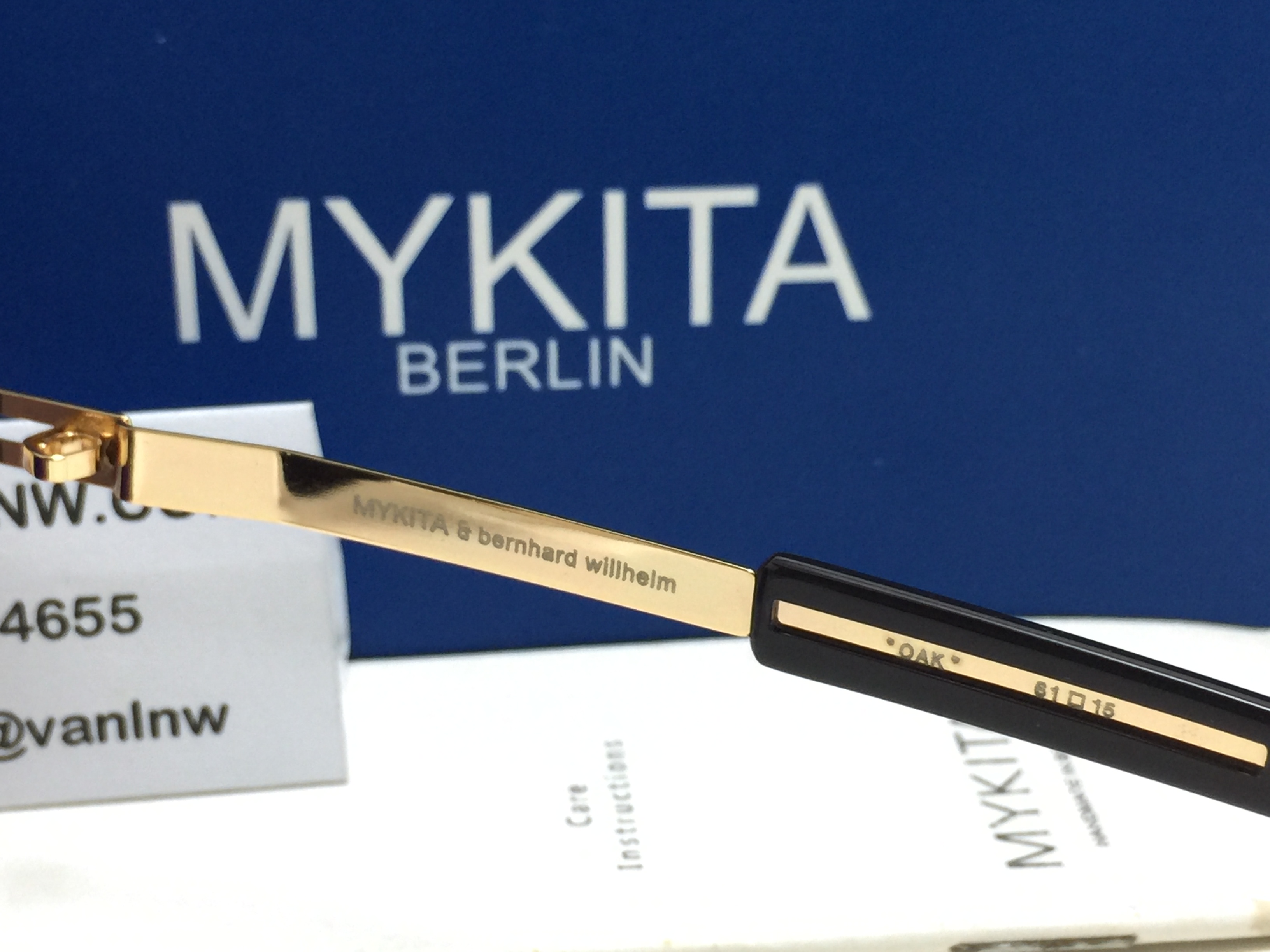 แว่นกันแดด MYKITA OAK MH2 gold/ ebony brown frame <ทอง>