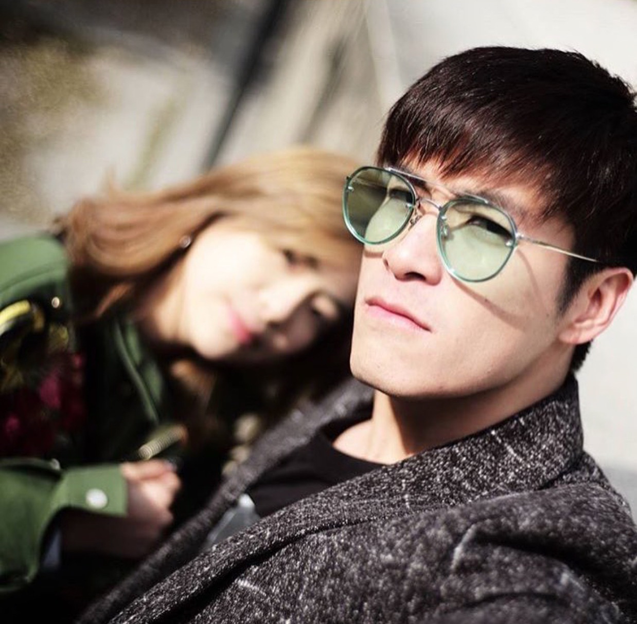 แว่นกันแดดแฟชั่น Silver Frame Green Sheet 2020 66-15 124 <เขียว>