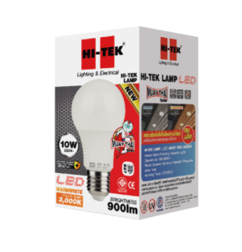 HI-TEK หลอด LED มวยไทย SERIES ขั้วเกลียว E27 10W แสงนวล HLLM27010W
