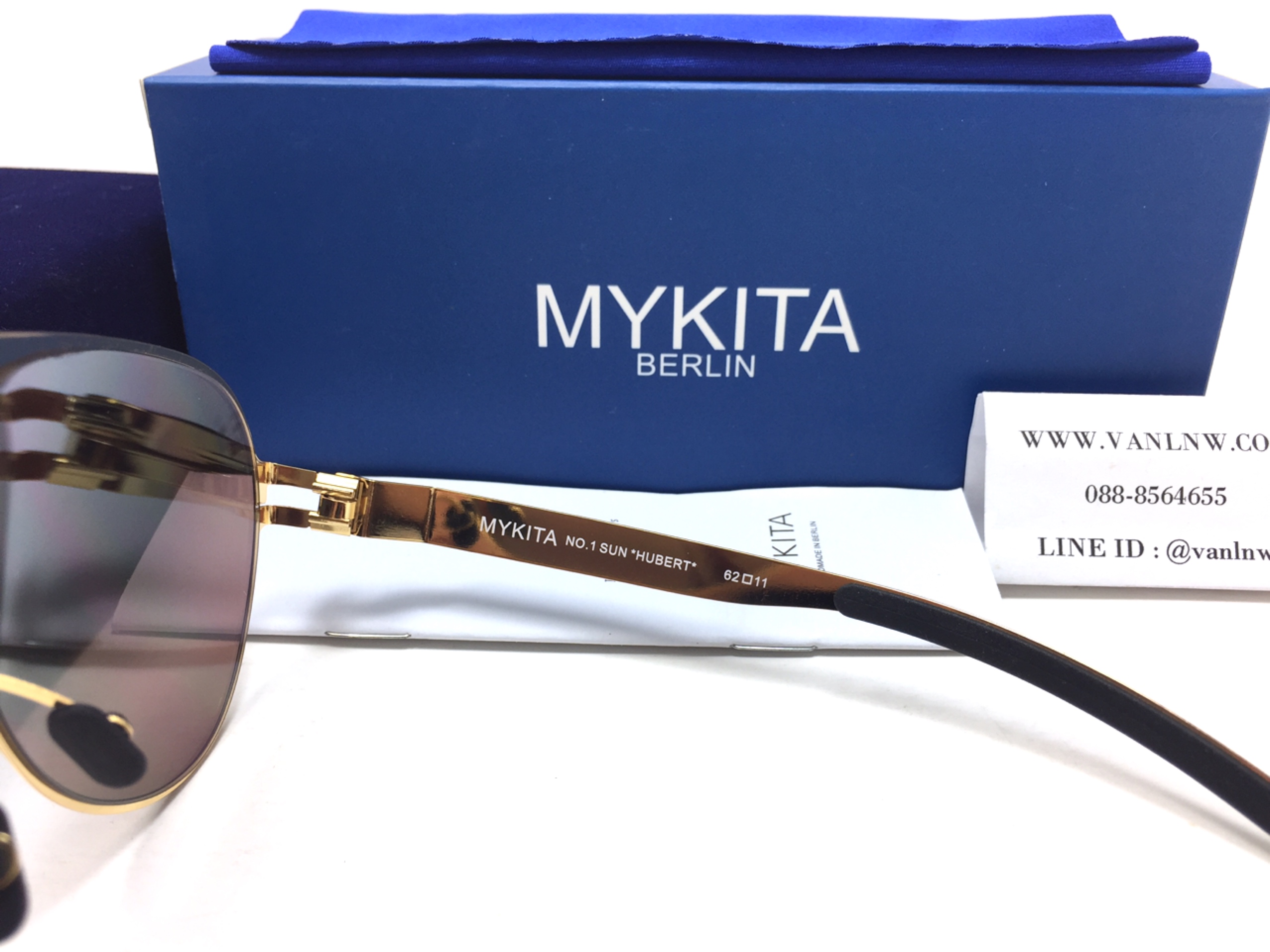 แว่นกันแดด MYKITA Hubert COL.01 62-11 140 <ปรอททอง>
