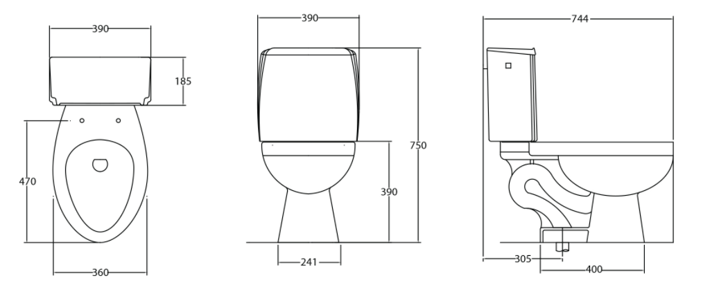 STAR S-1304 สุขภัณฑ์สองชิ้น อีลองเกต ซิมโฟนี