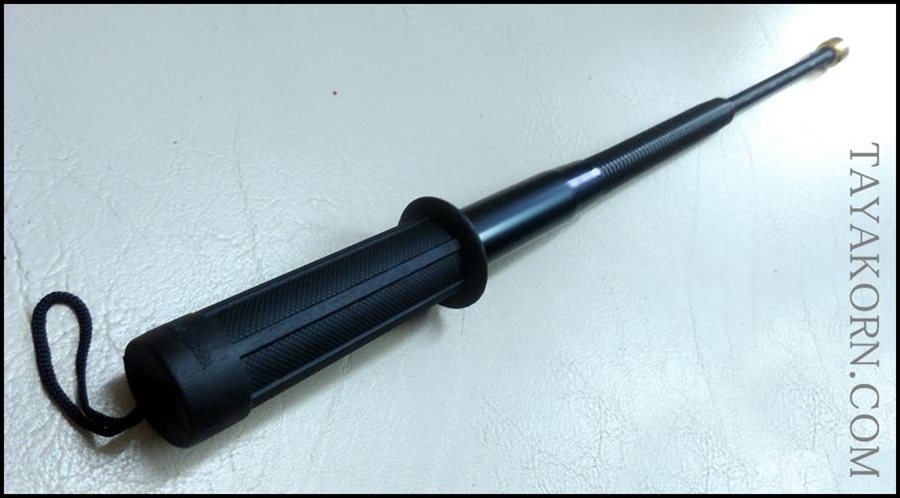 ดิ้วสปริงดำ 3 ท่อน ( Black Spring Fight Baton) ขนาดยาว 18.50 นิ้ว