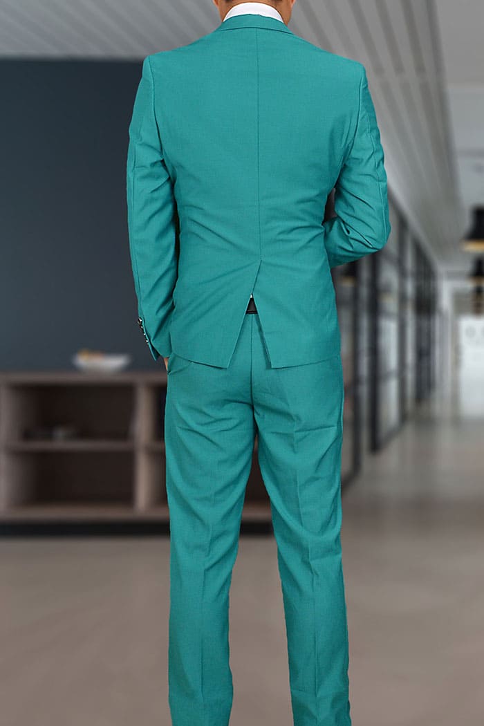 สูท,ชุดสูทเจ้าบ่าว,สูทผู้ชาย สีเขียวมินต์ (สูท+กางเกง)พร้อมส่ง XL