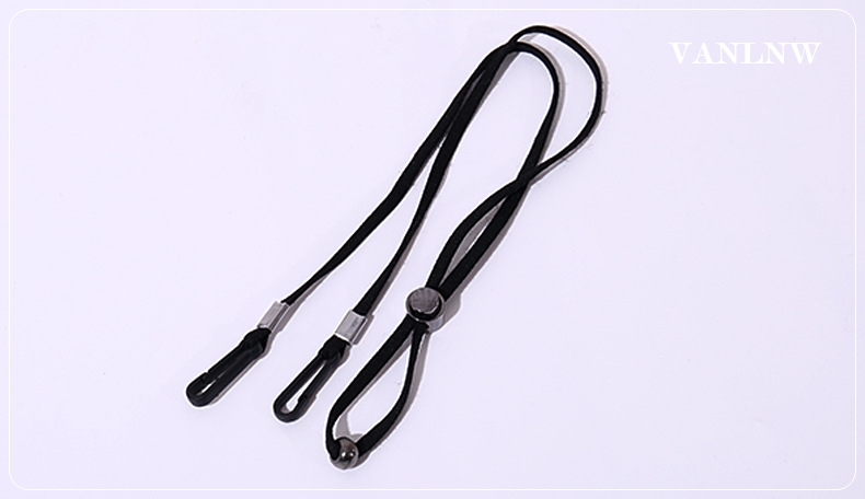 สายคล้องหน้ากากอนามัย MASK STRAPS BLACK/GUNMETAL สายคล้องแมส สำหรับผู้ใหญ่/เด็ก สายปรับระดับ คล้องคอได้ ใช้งานสะดวก