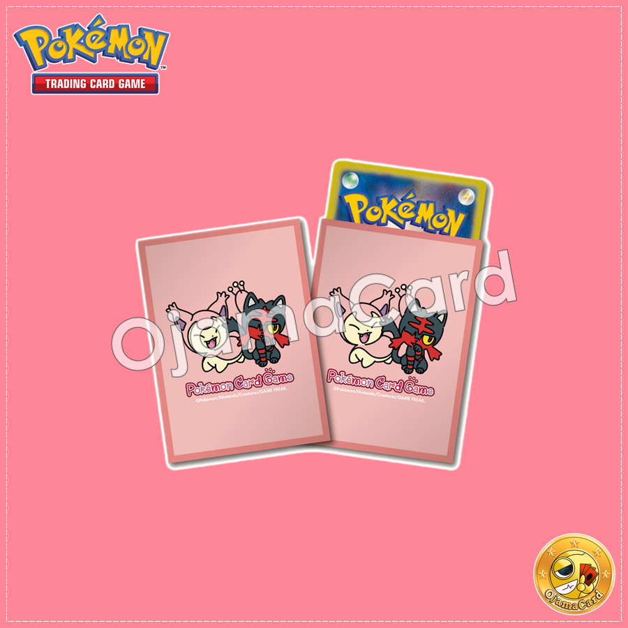 Pokémon Card Game Deck Shield | Card Sleeves — Litten | Nyabby & Skitty | Eneco (64ct)「1 Pack」