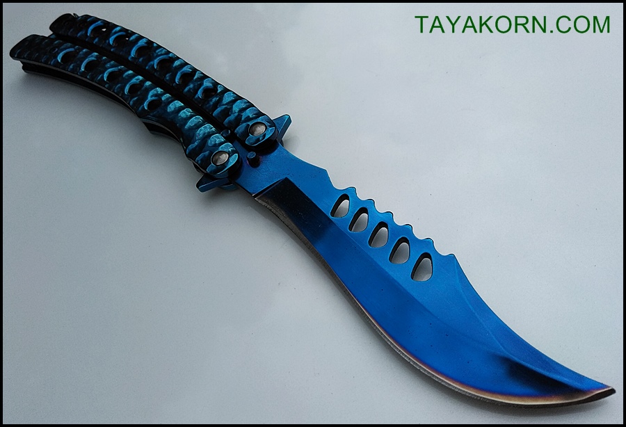 มีดควง ซีเอสโก บาลิซอง ZS GO BLUE Balisong Knife TKBS-ZS6