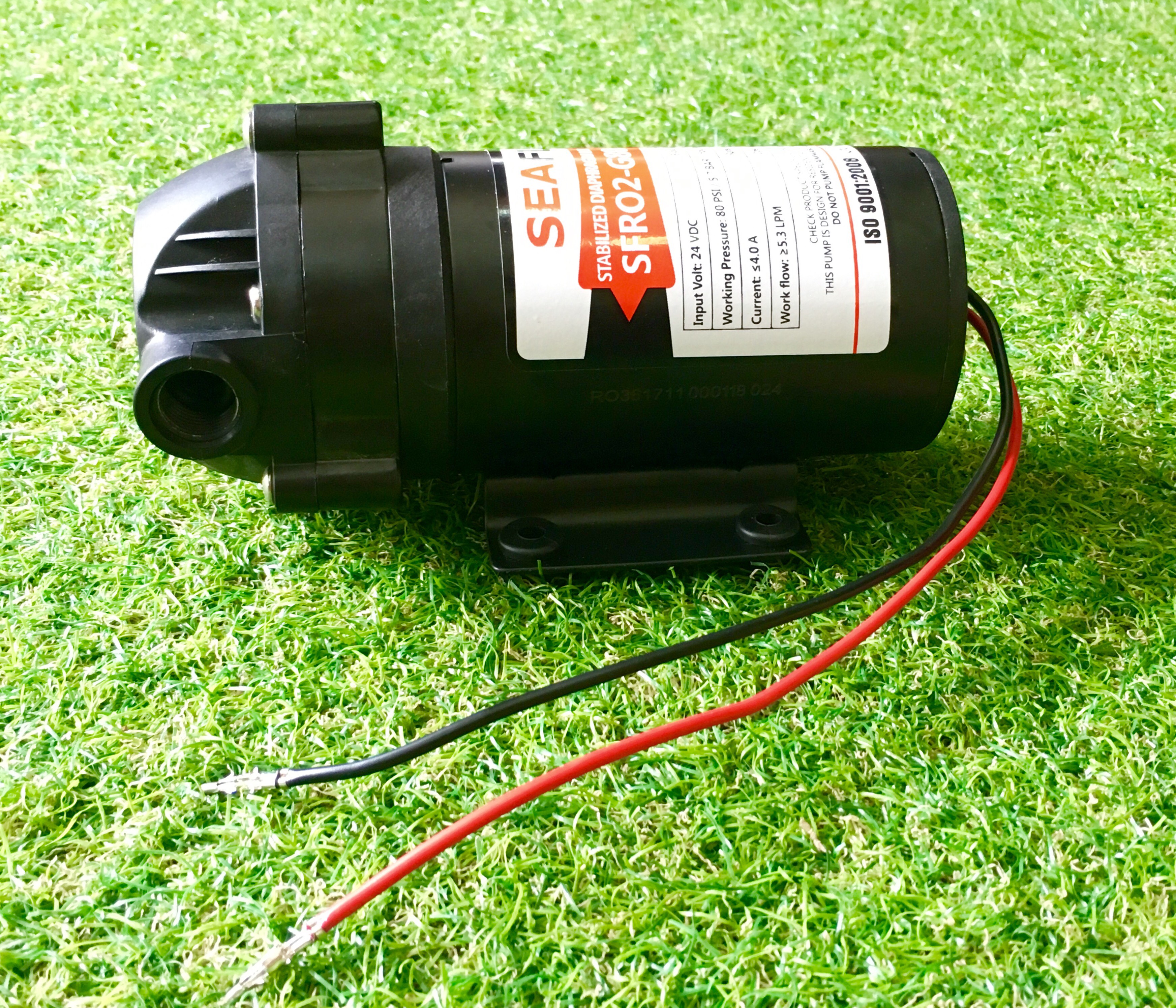 ปั๊มน้ำ ปั๊มอัดเมมเบรน เครื่องกรองน้ำ เครื่องพ่นหมอก SEAFLO RO Pump DC24V 150PSI 800G ( 10 บาร์ )