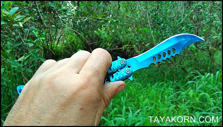 มีดควง ซีเอสโก บาลิซอง ZS GO BLUE Balisong Knife TKBS-ZS6