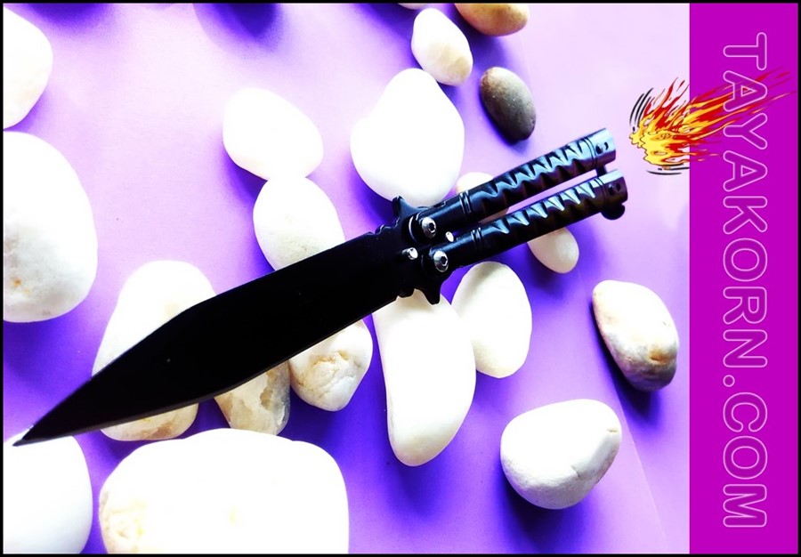 มีดควง บาลีซองทันเดอร์ร๊อค Thunder Rock Balisong TKBS-R11