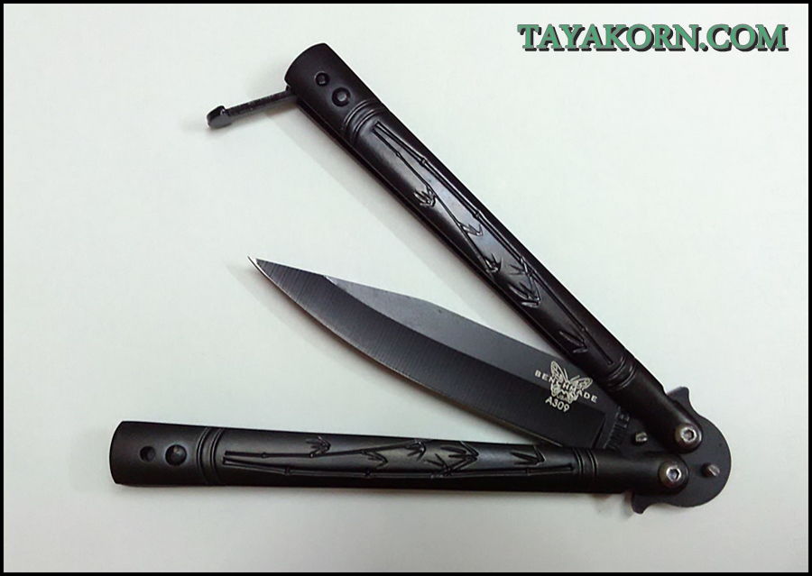 มีดควงชาร์โคลแบมบู Charcoal Bamboo Balisong Knife