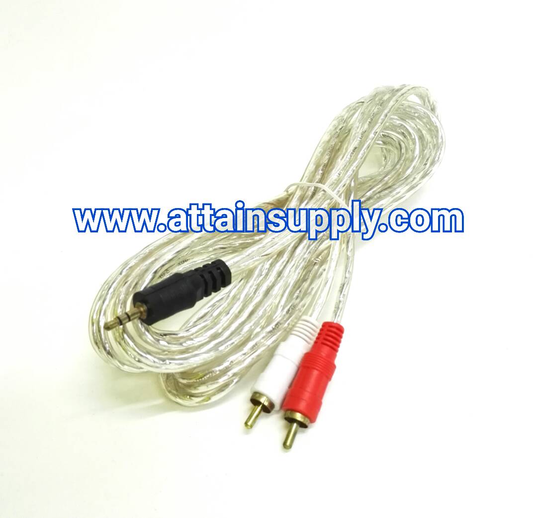 สายP.TRST3.5-P.RCAx2 ขาวใส/3M.