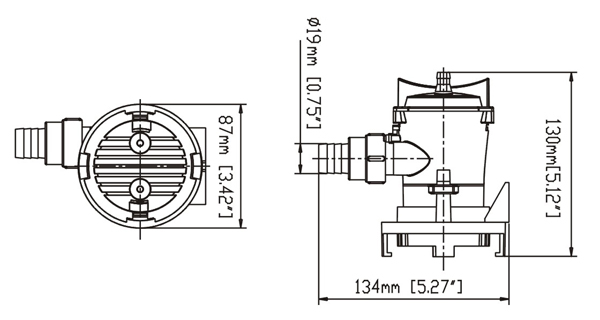 ปั๊มน้ำ DC 12V รุ่น 350-GPH-02(ปั๊มแช่)