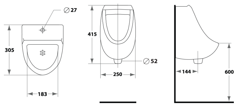 โถปัสสาวะชาย STAR S-6903 ยูเรนัส สีขาว