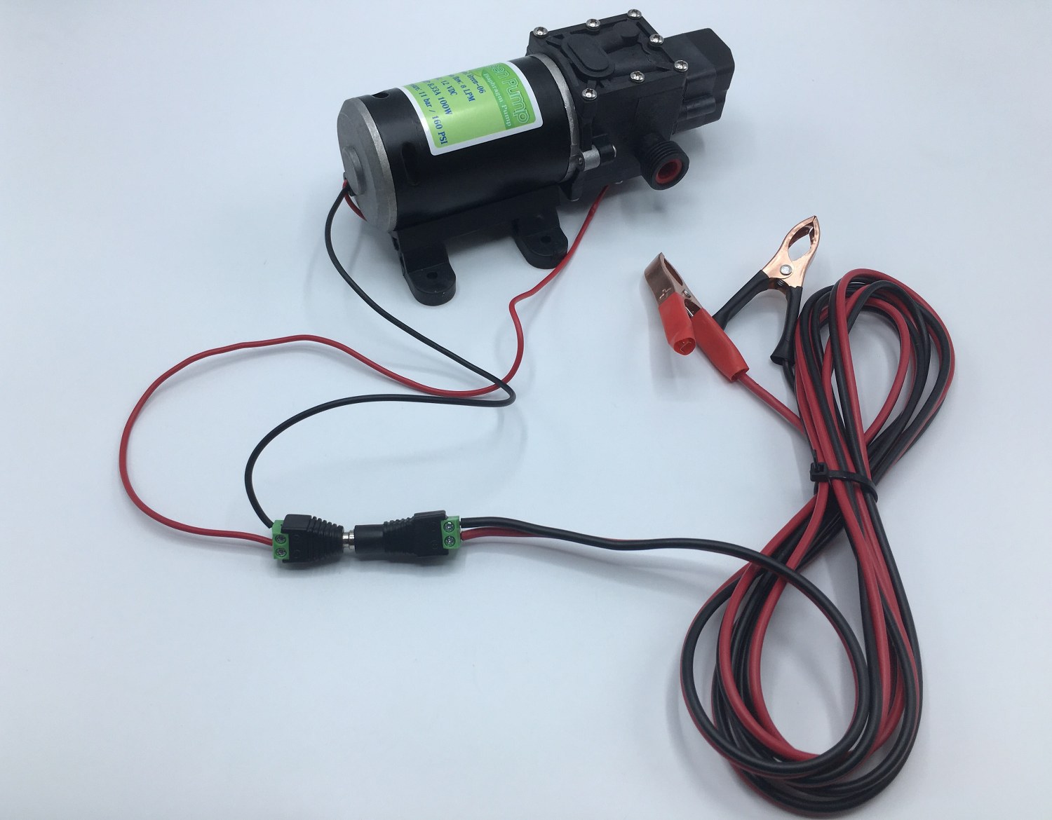 คีบแบตเตอรี่ 1sq.mm. ความยาว 3 เมตร + แจ็ค DC ตัวผู้ และ ตัวเมีย