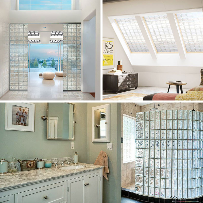 บล็อกแก้วใส ช้างแก้ว รุ่น ประกายแก้ว 190*190*90