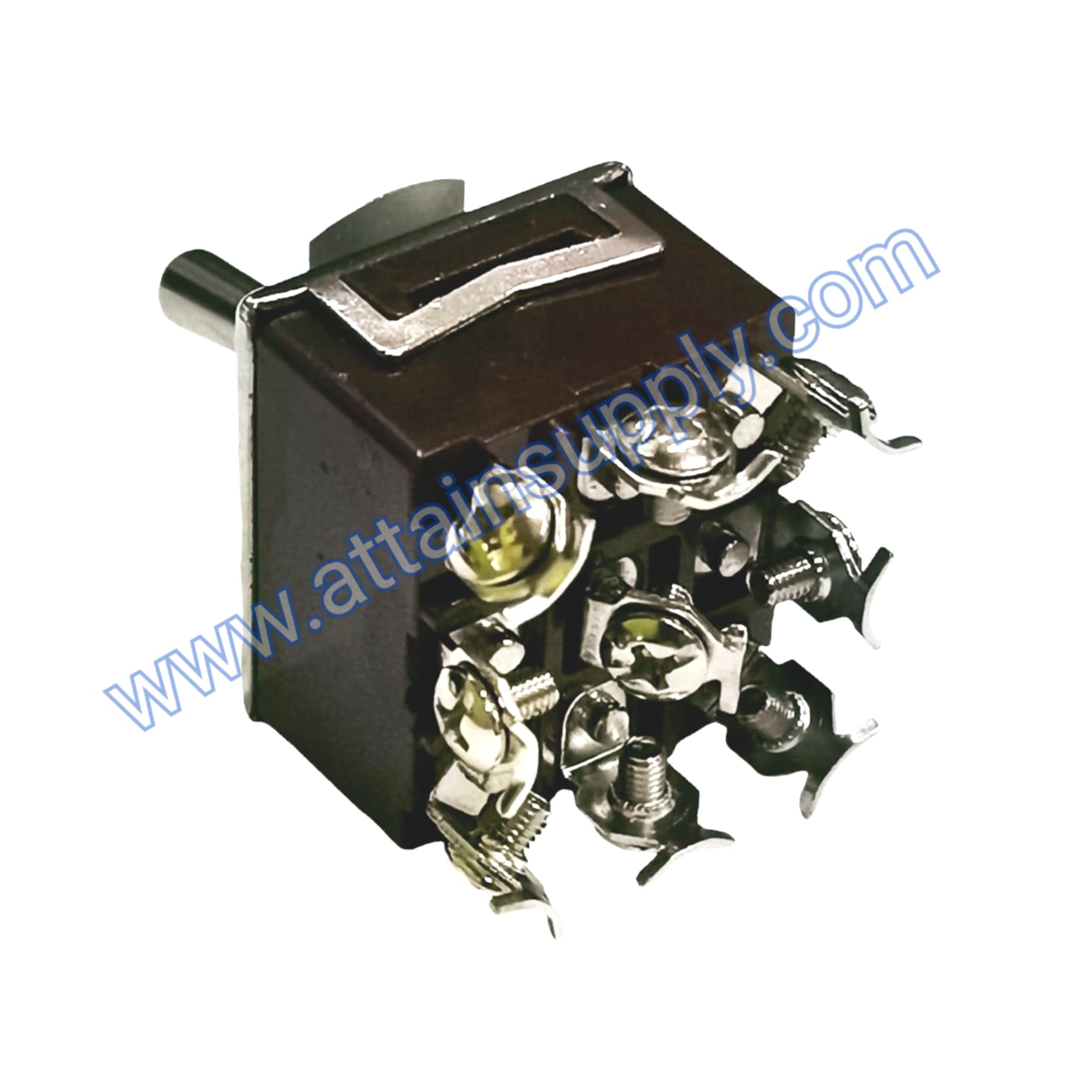 สวิทช์โยก ON-OFF-ON 9ขา-แบบขันน็อต/สีน้ำตาล