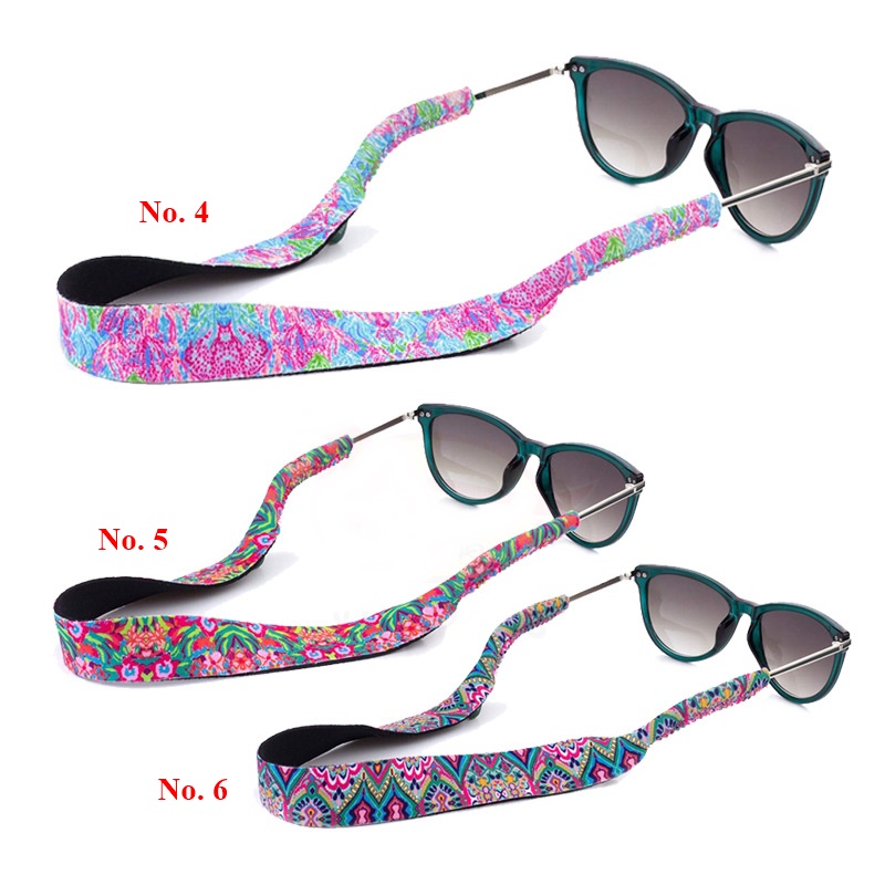 สายคล้องแว่น vintage bohemian วัสดุ Neoprene ทำความสะอาดง่าย ระบายเหงื่อได้ดี น้ำหนักเบา สีสันสดใสสวยงาม