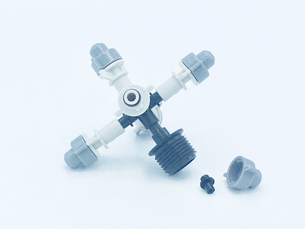 05-MSP-13-BK MSP-13 หัวพ่นหมอก THAIWATER 5 ทิศทาง 0.6 มม.แบบเกลียวนอก สีดำ 1/2" ( ใช้ต่อกับ PVC 1/2" )