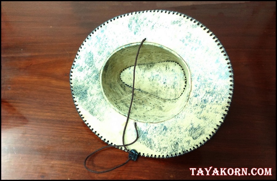 หมวกคาวบอยหนังแท้(หนังวัว)White horse pony