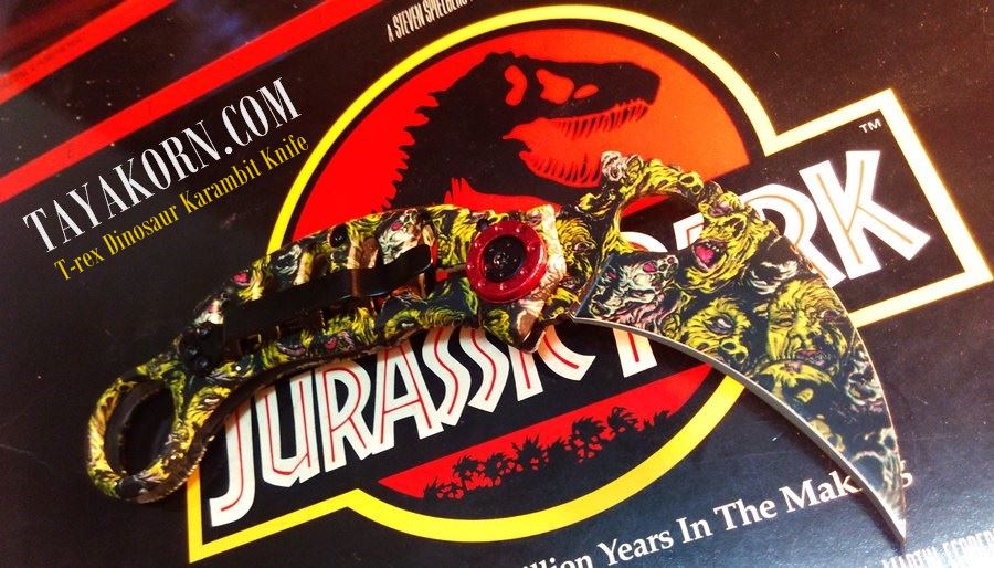 มีดคารัมบิตทีเร็กซ์ไดนาซอร์ T-Rex Dinosaur Karambit Knife