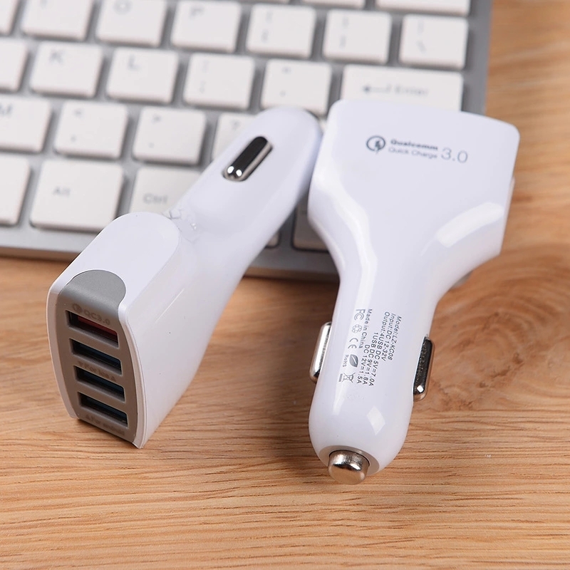 ที่ชาร์จusb ในรถยนต์ USB 4 พอร์ต Qualcomm 3.0 สำหรับชาร์ทโทรศัพท์มือถือและ Tablet ในรถยนต์