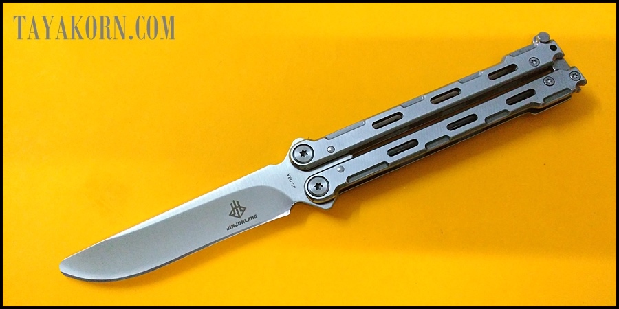 มีดซ้อมควง ไวท์มุรามะ White Murama Balisong Trainer Knife TKBS-WM778TR
