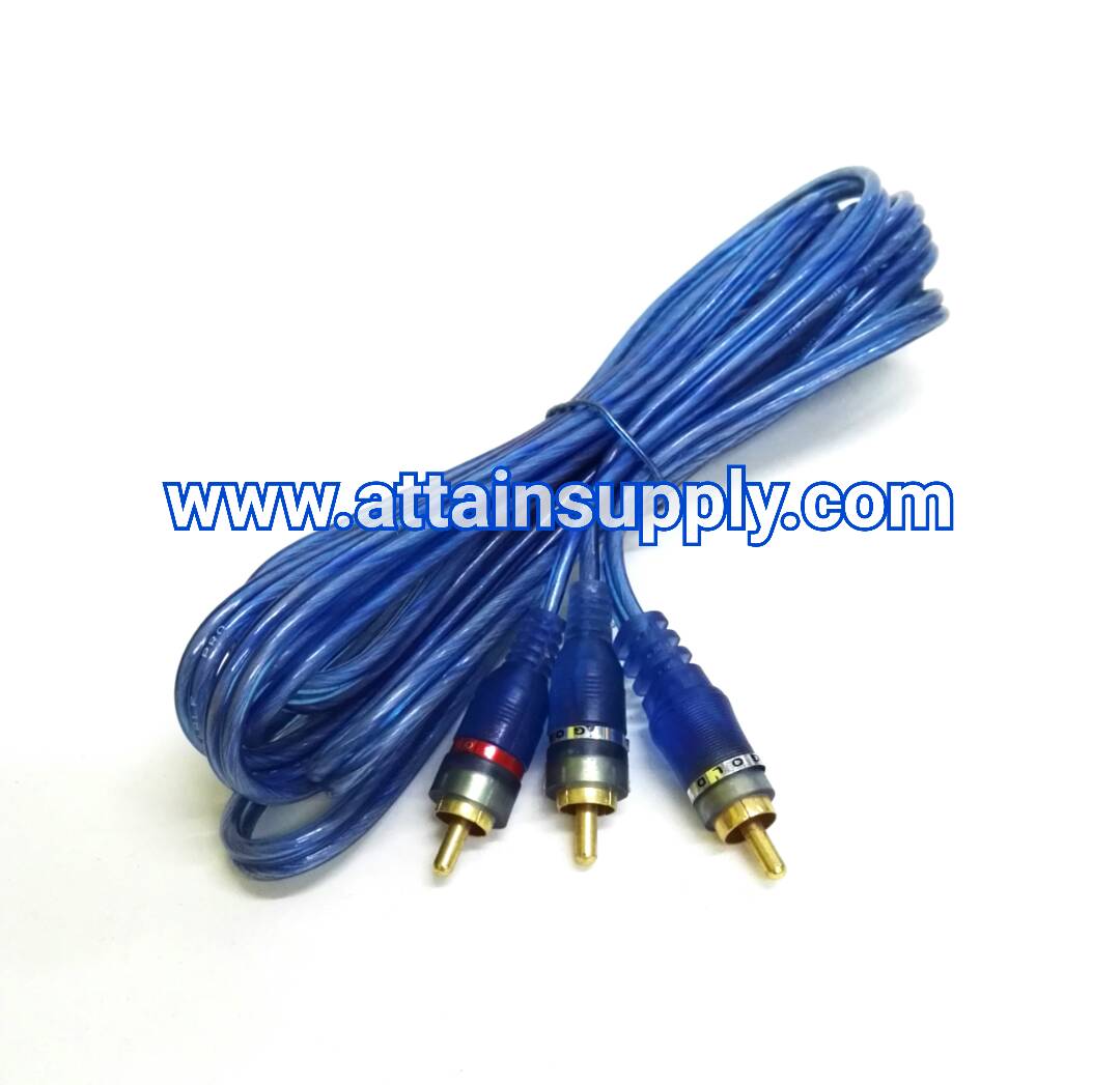 สายP.RCA-P.RCAx2 ฟ้าใส/3M.