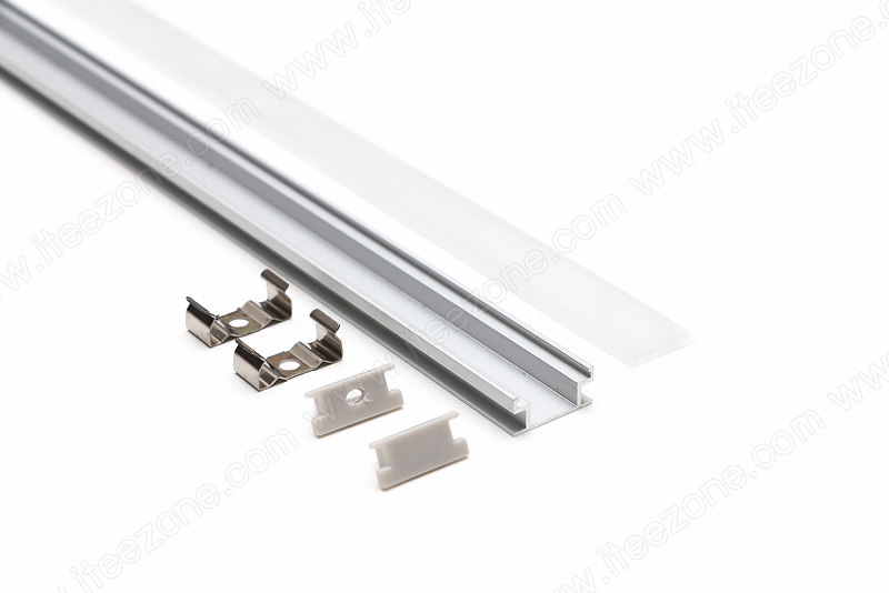 ราคาต่อ 1 เส้น ยาว 1 เมตร รางฝังพื้น U + ฝาอะคริลิค รางไฟ Aluminium Profile รางอลูมิเนียม ใช้กับไฟเส้น LED รางไฟเส้น rail led track โพรไฟล์