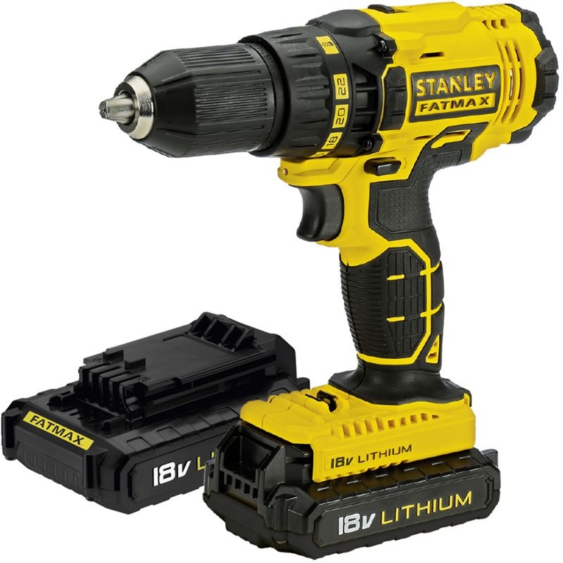 STANLEY สว่านไร้สาย 13 มม. 18V STANLEY SCD20C2K สีดำเหลือง