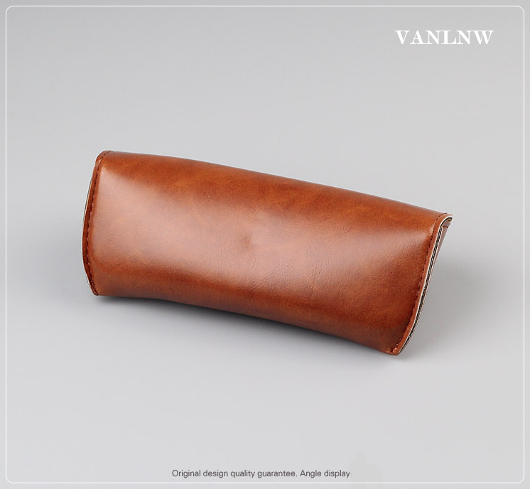 กล่องแว่นตา Sunglasses Box กล่องแว่นตาวินเทจ กล่องใส่แว่นตาพกพา กล่องแว่นตาหนัง <น้ำตาล>