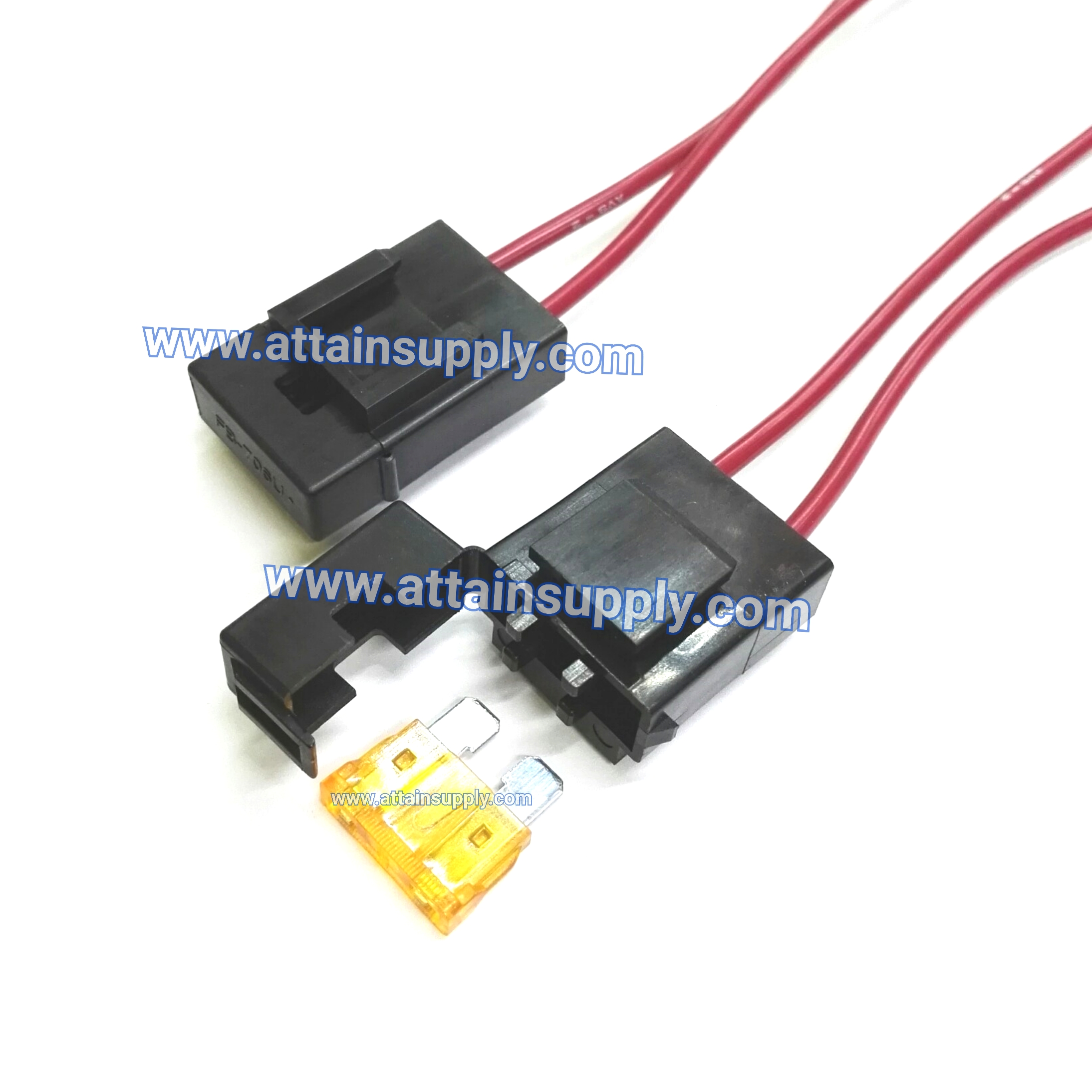 กระบอกฟิวส์เสียบกลาง-ขอบต่อ/สีดำ