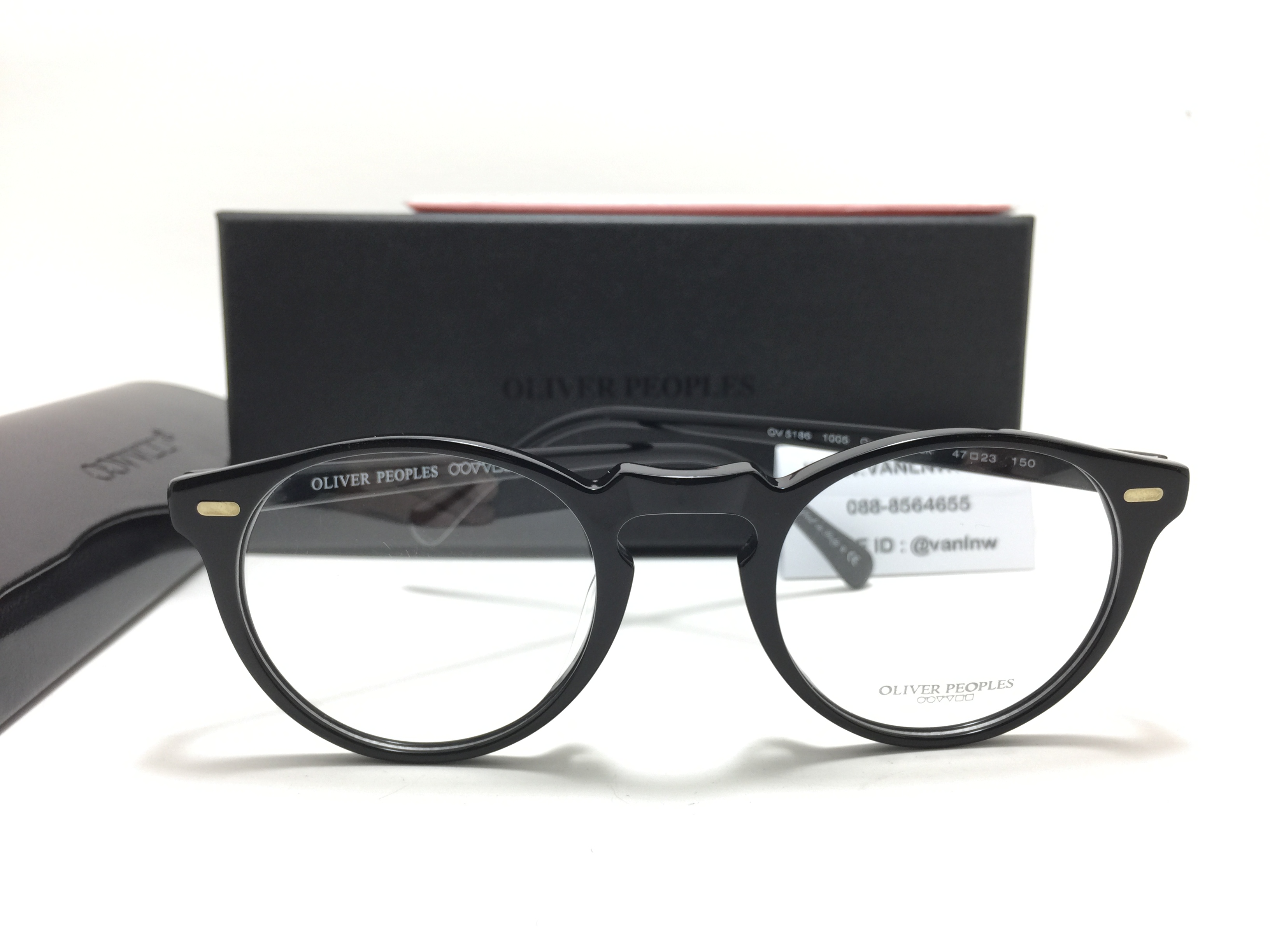 แว่นสายตา Oliver Peoples OV 5186 1005 GregoryPeck 47-23 150 <ดำ>