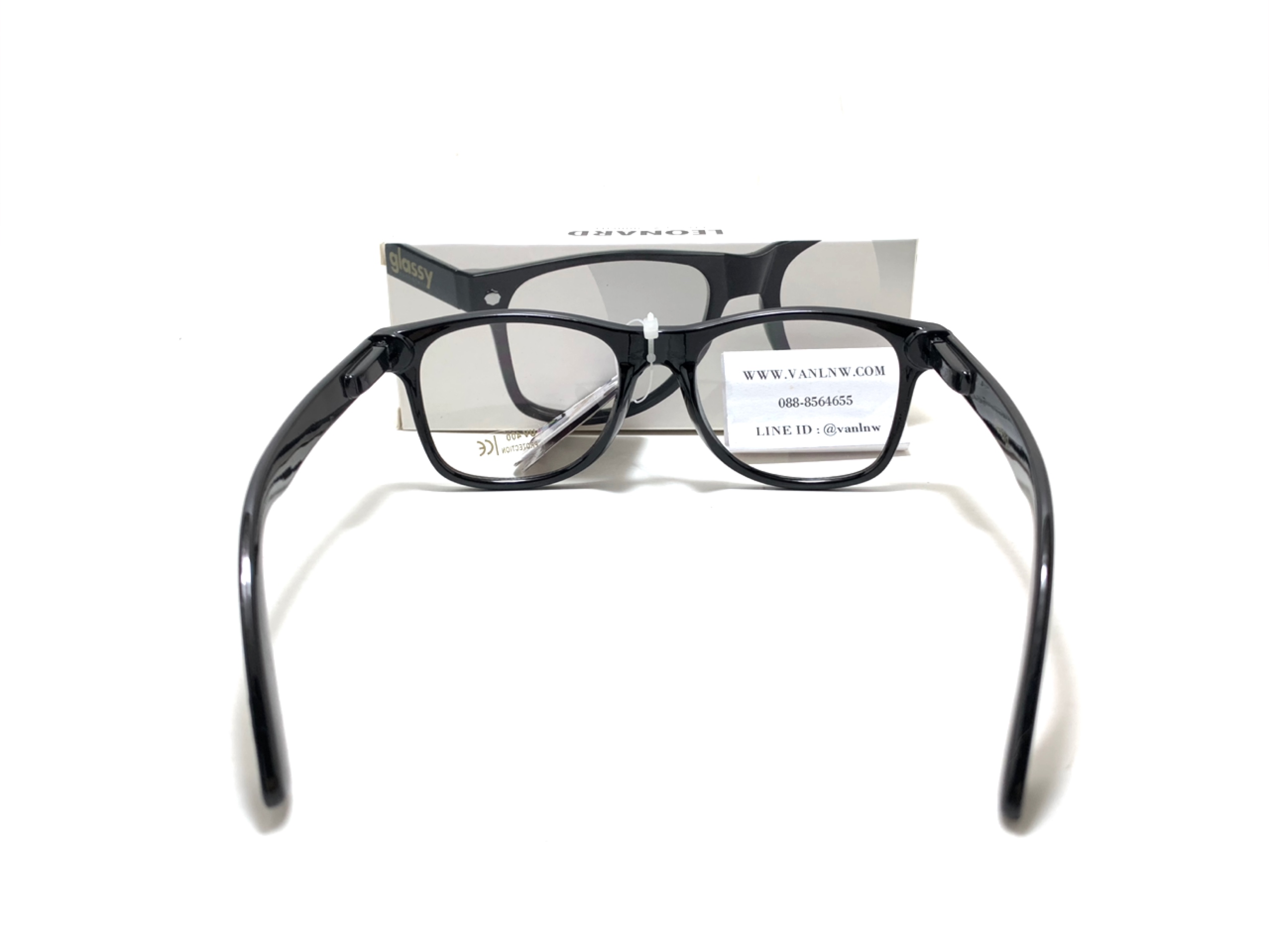 แว่นสายตา Glassy Sunhaters Leonard Black/Clear Lens <ขาสปริง> ของแท้ 100%