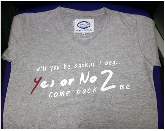 เสื้อยืด Yes Or No 2 สีเทา ไซส์ S
