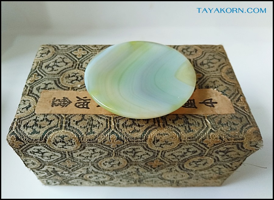 จานยานัตถ์ (จานหยก) snuff tobacco jade dish TKTJ-J001