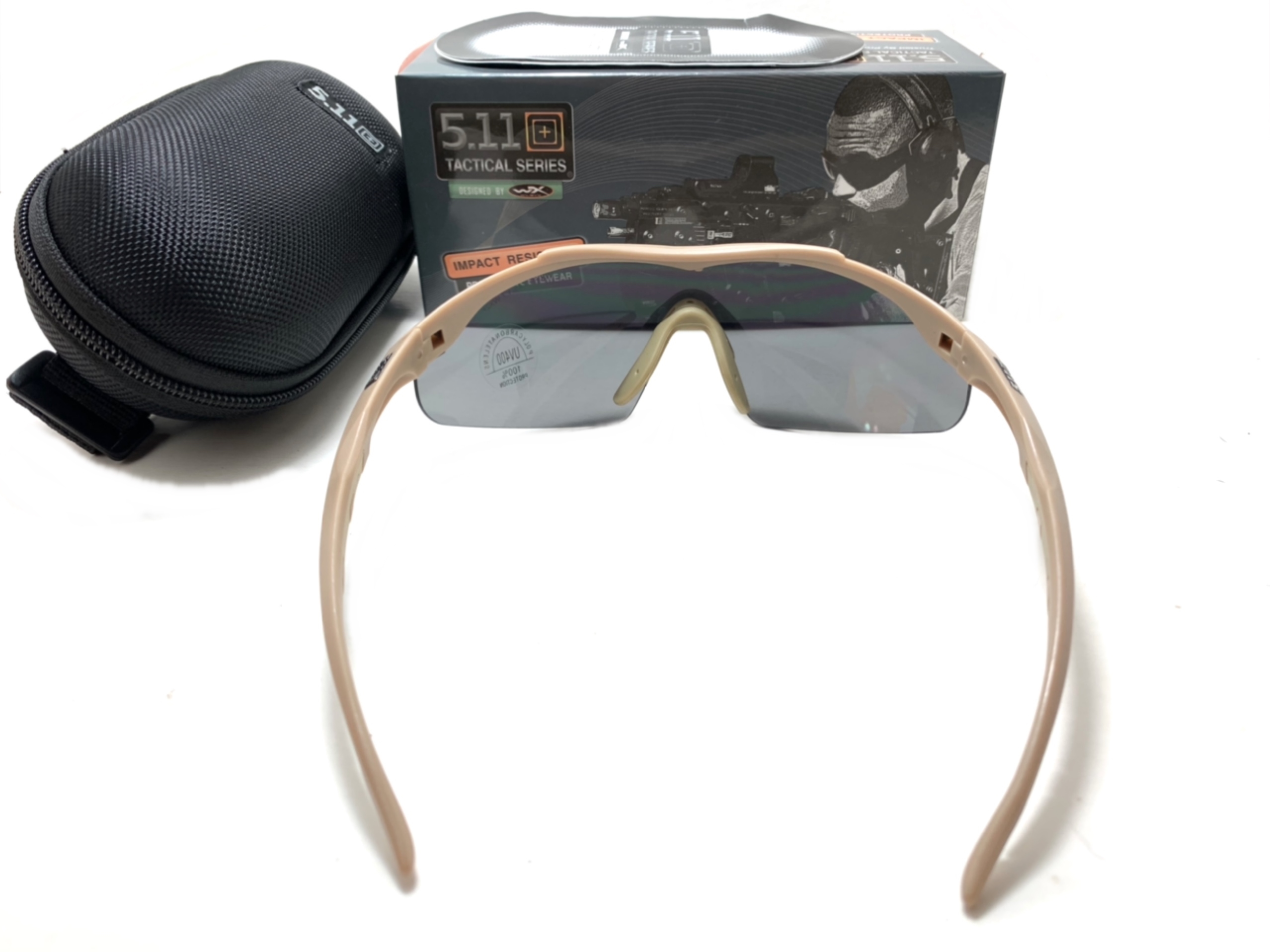 แว่นตาทหาร 5.11 AILERON SHIELD EYEWEAR x 3 LENSES <เบจ>