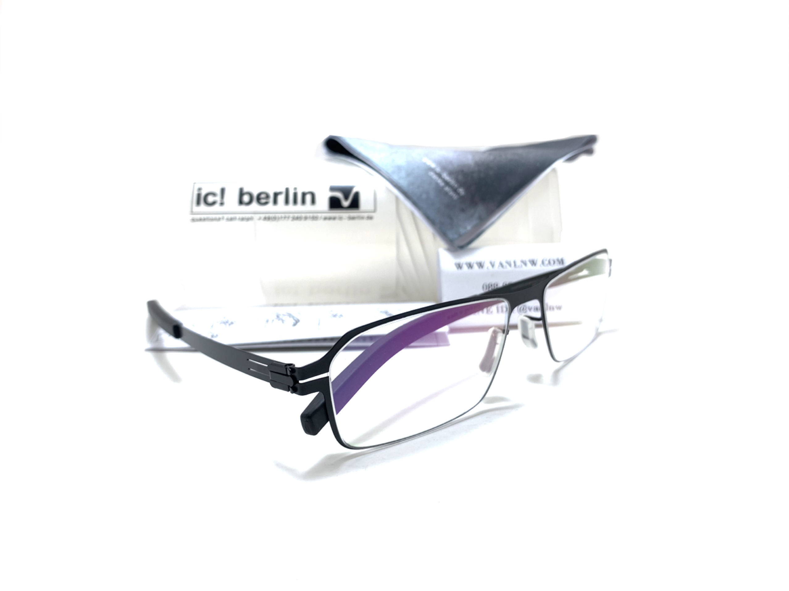 แว่นสายตา ic berlin model grimsel black 55-17 <ดำ>