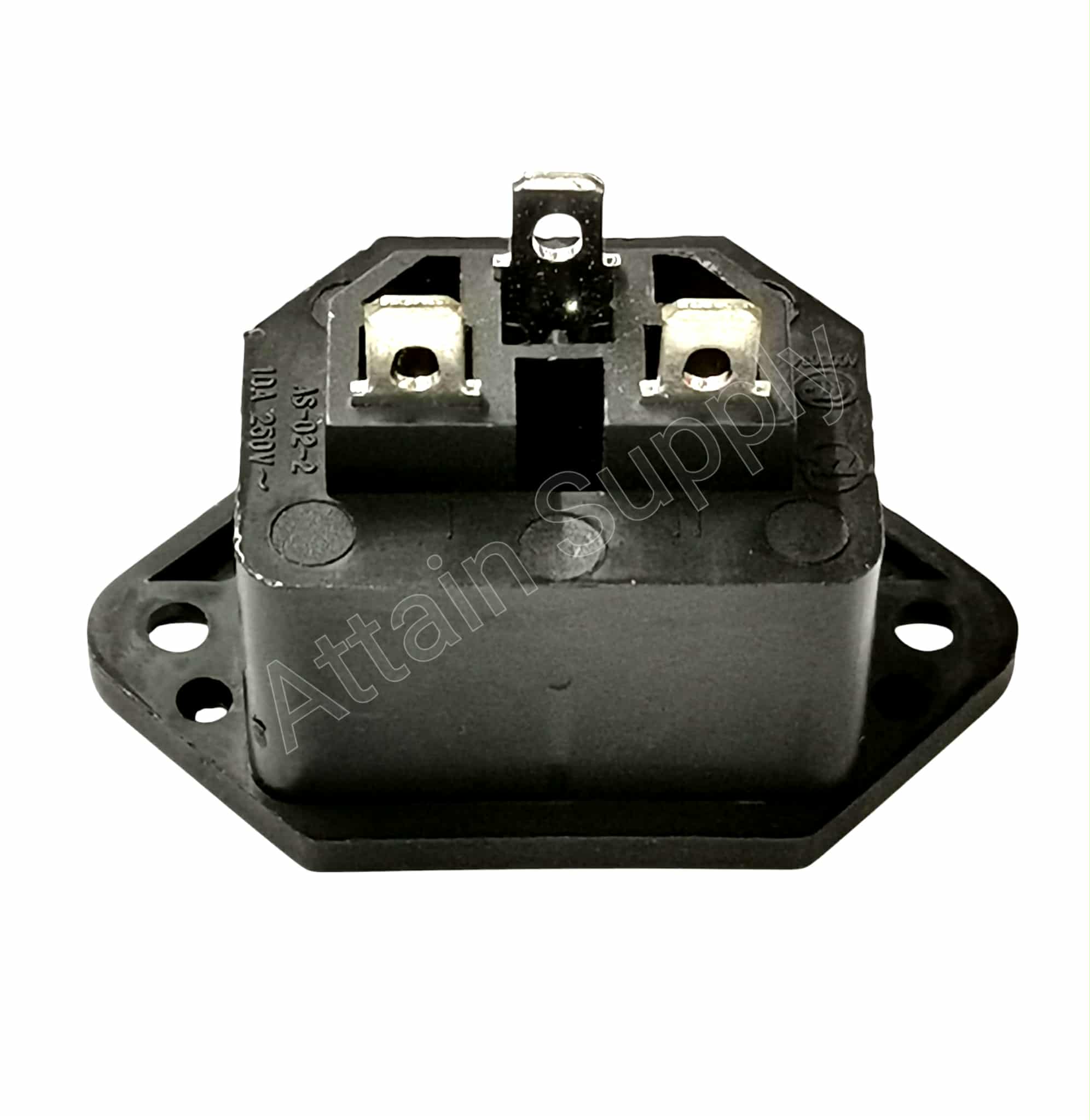 เต้ารับAC-3ขาเมีย ติดแท่น ขอบยึดน็อต