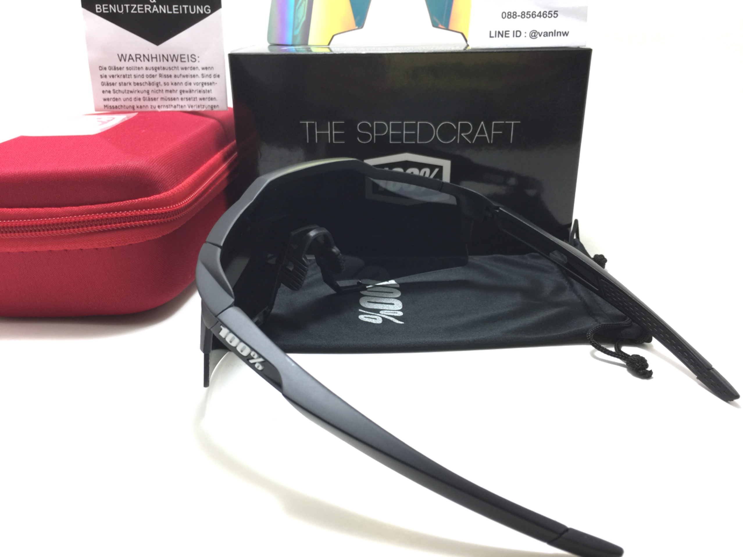 แว่นตาปั่นจักรยาน 100% Speedcraft Flat Gunmetal <Smoke short lens>